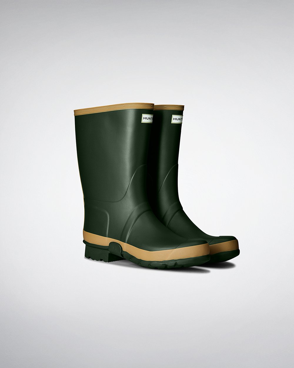 Botas de Lluvia Cortas Hunter Hombre - Gardener - Verdes - COIBPLK-50